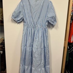 New SHEIN blue and white striped prairie dress. Large. Dorothy costume dress